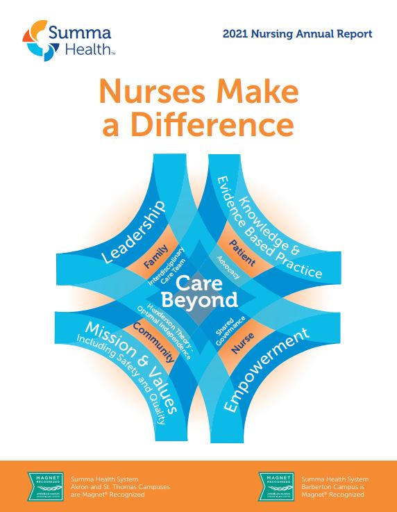2021 Nursing Annual Report Cover